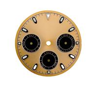 AOIMBNQC 1/6 Piezas de Esfera cronógrafo VK63 29 mm, Color Verde luminiscente, Compatible con Accesorios for Movimiento Cuarzo(1)