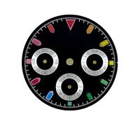 AOIMBNQC 1/6 Piezas Reloj cronógrafo VK63 for Hombre, Esfera de 29 mm, Verde luminiscente, Compatible con Movimiento Cuarzo y Accesorios(12)
