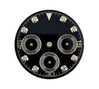 AOIMBNQC 1/6 Piezas Reloj cronógrafo VK63 for Hombre, Esfera de 29 mm, Verde luminiscente, Compatible con Movimiento Cuarzo y Accesorios(9)