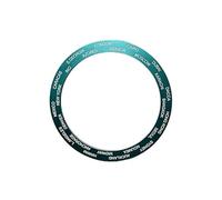 AOIMBNQC 1 Anillo insertable de Bisel Curvo Aluminio 38 mm Compatible con Caja Reloj Sub SRPD GMT SKX007 SKX009, Movimiento NH35 NH36, Pieza for Hombre(NO.01)