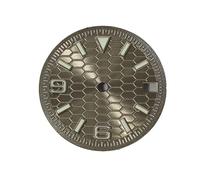 AOIMBNQC 1 Esfera Verde Luminosa con 69 números y Clavos for Reloj NH35 de 28,5 mm, Compatible Movimientos NH35/NH36/7S. Incluye Accesorios for Calendario(Grey)