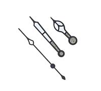 AOIMBNQC 1 Juego de Agujas NH35 8 * 12,5 * 13 mm, Negras/Plateadas/Doradas, con punteros Luminosos Verdes, for Movimiento NH36 4R 7S, Piezas(Black White)