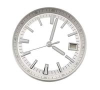 AOIMBNQC 1 Juego de Esfera Reloj 33 mm, Agujas Luminosas Verdes, for Movimiento NH35/NH36/4R, NH35, Plateada, esferas mecánicas(Silver White)