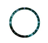 AOIMBNQC 1 Pieza de Anillo insertable Bisel Aluminio 36,5 mm x 30,7 for Relojes, Compatible con biseles Cajas Retro. Piezas Repuesto for Herramientas relojero(Green GMT Bezel)