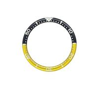 AOIMBNQC 1 Pieza de Anillo insertable Bisel Plano Resina 39 mm x 32 Compatible con SKX 6105 6309 Turtle Abalone (Piezas for Caja Reloj)(18)