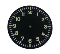 AOIMBNQC 1 Pieza de Esfera Negra estéril Luminosa 35,5 mm, Compatible con Movimientos ETA2836, NH35, Miyota8205/8215/821A y Mingzhu2813/3804(02)