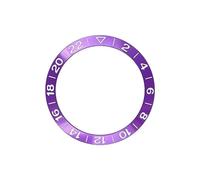 AOIMBNQC 1 Unidad de Anillo insertable Bisel Curvo Aluminio 38 mm x 30,7 Estilo GMT. Compatible con Cajas Relojes Sub SKX007 y SKX009. Piezas Repuesto for Buceo(05)
