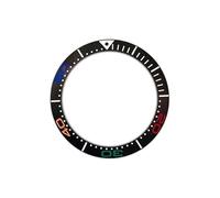 AOIMBNQC 1 Unidad de Bisel cerámico Curvo 38 mm x 30,6 Compatible con la Caja del Reloj SKX007/009 SRPD GMT Sub Serie Hippocampal. Piezas Repuesto for Hombre(06)