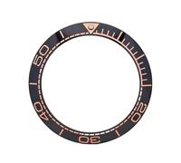 AOIMBNQC 1 Unidad de Bisel Inclinado cerámica 41,5 mm con Escala Digital, Compatible Cajas Relojes Hombre 43 Piezas Repuesto(NO.2)