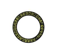 AOIMBNQC 1 Unidad de Disco Calendario Redondo NH35, visualización Fecha a Las 3 en Punto, Color Negro, for Movimiento NH36, Rueda día, Placa, Pieza Reloj(Yellow)