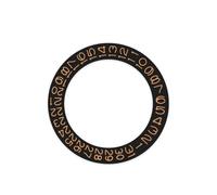 AOIMBNQC 1 Unidad de Disco Calendario Redondo NH35, visualización Fecha a Las 3 en Punto, Color Negro, for Movimiento NH36, Rueda día, Placa, Pieza Reloj(Brown)