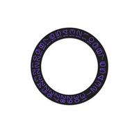 AOIMBNQC 1 Unidad de Disco Calendario Redondo NH35, visualización Fecha a Las 3 en Punto, Color Negro, for Movimiento NH36, Rueda día, Placa, Pieza Reloj(Dark Purple)