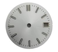 AOIMBNQC 1 Unidad de Esfera estéril 29 mm, Negra, Azul, Verde y Plateada, Luminosa for Reloj con Movimiento NH35, Corona a Las 3,8(B)