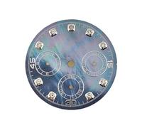 AOIMBNQC 1 Unidad de Esfera VK63 con Diamante incrustado 29 mm for repuestos Relojes(NO.3)