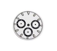 AOIMBNQC Esfera de Reloj 29,5 mm, 1 Unidad, Compatible con Movimiento VK63, Pieza Repuesto, Luminosa Verde(Enamel White)