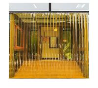 Aoisavch Tiras Cortina Plástico, Cortina Puerta Tiras PVC Amarillo Transparente, Cortina Congelador 1.6mm/1.8mm Espesor (Color : 1.8mm, Size : 1.2Mx2.1M)