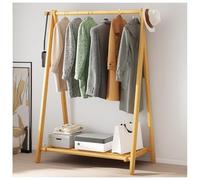 aoiuaoeniu Burro Ropa Madera con Estantes, Perchero de Pie con Ganchos y 1 Barra, Perchero Entrada Recibidor, Base Resistente, Perchero de Estilo Industrial : 60/80/100/120x46x150CM