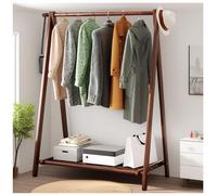 aoiuaoeniu Burro Ropa Madera con Estantes, Perchero de Pie con Ganchos y 1 Barra, Perchero Entrada Recibidor, Base Resistente, Perchero de Estilo Industrial : 60/80/100/120x46x150CM