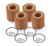 AOIUU Filtro de aceite de 4 piezas 11427566327 11427541827 11427953129 Se adapta a BMW E60 for E82 for E88 for E90 for E92 for E93 Serie 3 for E90 for E91 for E92 for E93 Serie 5 for E60 for E61