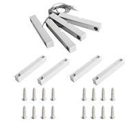 Aoje-Link MC-58 NC Interruptor magnético con cable para ventana de la puerta Interruptor de la lengüeta Micro alarma de contacto magnético de seguridad gris plateado 4 piezas