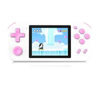 Aojiao Consola Juegos Portatil para Niños con 218 Videojuegos Retro, Blanco | Batería Recargable Pantalla LCD de 3.0" Juegos de Viaje, Mini Arcade Juguetes Regalo para niños y niñas de 4 a 13