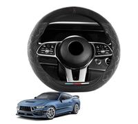 Aojiek Funda Volante Coche Forma de D para Mustang MK7 7th 2024+ Protectores de Cuero de Gamuza Antideslizante Transpirable Negro,G