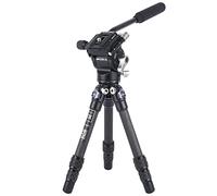 AOKA 15.7in/0.97lb Lightweight Compact Carbon Fiber Tripod with Hydraulic Head Travel Mini Video Tripod for Mobile Phone and Compact Mirrorless Cameras