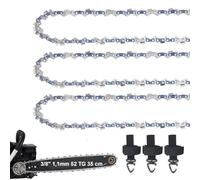 Aokelily Cadenas de sierra 3/8" 1,1 mm 52 TG 35 cm - 3 unidades - Compatible con Makita DUC353, Bosch AKE35 S, Einhell GP-LC 36/35 Li y otros (35 cm 3/8" 1,1 mm 52TG X3)