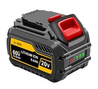 Aokicase Batería de repuesto para Dewalt 20 V/60 V, compatible con DCB200/DCB203/DCB204/DCB205/DCB206/DCB209/DCB180/DCB182/DCB183/DCB184/DCB185/DCB606/DCB609 (609) 00 mAh, 1 Pack Negro