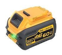 Aokicase Batería de repuesto para Dewalt 20 V/60 V, compatible con DCB200/DCB203/DCB204/DCB205/DCB206/DCB209/DCB180/DCB182/DCB183/DCB184/DCB185/DCB606/DCB609 (909) 00 mAh, 1 Pack Amarillo