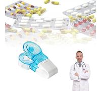 AOKID Pastillero con diseño de caja de almacenamiento, dispensador portátil compacto para una fácil gestión de medicamentos en casa o viajes, dispensador de pastillas portátil, color aleatorio, 1