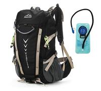 Aoking,mochila para senderismo/escalada,40L,YJN79807 + bolsa de agua de 2 litros,elementos estándar:tablero de malla de flujo de aire extraíble,impermeable,silbato SOS,funda para lluvia