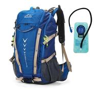 Aoking,mochila para senderismo/escalada,40L,YJN79807 + bolsa de agua de 2 litros,elementos estándar:tablero de malla de flujo de aire extraíble,impermeable,silbato SOS,funda para lluvia