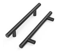 AOKITO 15 Piezas Manijas de Cocina Negras, Manijas de Puerta de Acero Inoxidable, Manijas de Arco, con Tornillos, Distancia de Perforación 128mm, para Cajones de Gabinete, Puertas de Armarios (200mm)