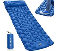 AOKITO Esterilla Camping, Colchoneta Camping Inflable Individual Ultraligera para Exteriores, Esterilla Hinchable Plegable para Acampar con Almohada para Caminatas, Al Aire Libre