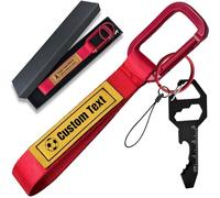 Aokizkdzsw Llaveros Personalizados con Cuero, llavero Personalizado con Nombre Etiqueta de Texto Motocicleta, Regalos Personalizadas para Hombre Mujeres Coche (keychain-Red fastener)