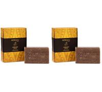 AOKlabs - Jabones Oro Africanos | 100% NATURALES Y ARTESAL | Limpieza Profunda | ANTIMANCHAS, ANTIARRYGAS Y DETOX | Cuidado Corporal, Facial y Capilar |PIEL RADIANTE Y SUAVE (Oro Negro) (Paquete de 2)