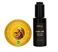 AOKlabs Pack Oro Africano | Karité 50 ml + Contorno de Ojos 30 ml | Reduce ojeras,bolsas y arrugas con hidratante facial de Karité