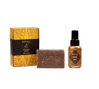 AOKlabs Pack Skin Glow - Jabón Oro Negro + Aceite Seco Maisha | Limpieza profunda, piel luminosa y nutrida | Regula sebo, combate acné, hidrata rostro, cuerpo y cabello | Rutina completa Glow