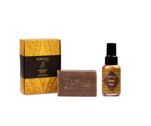 AOKlabs Pack Skin Glow - Jabón Oro Negro + Aceite Seco Maisha | Limpieza profunda, piel luminosa y nutrida | Regula sebo, combate acné, hidrata rostro, cuerpo y cabello | Rutina completa Glow