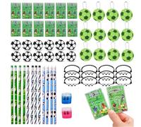 Aoksily Artículos de Fiesta Fútbol Cumpleaños Niños, Relleno Piñata Futbol Party Favores Cajas de Regalos Futbol Niños con Gomme, matite, giochi labirinto sul calcio, ciondoli che si illuminano