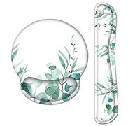 AOKSUNOVA alfombrilla de ratón con cojín de gel, reposamuñecas para teclado, alfombrilla de ratón ergonómica, conjunto de reposa muñecas con diseño de bosque