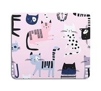 AOKSUNOVA Alfombrilla de ratón con diseño de gato, divertida, para oficina, patrón 240 x 200 mm