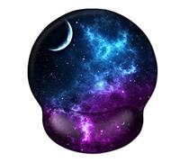 AOKSUNOVA Alfombrilla de ratón con reposamuñecas ergonómico con diseño de galaxia