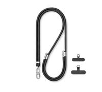 AOKSUNOVA Handykette Universal Handyband zum Umhängen Phone Lanyard Umhängeband Handy Kette Verstellbar Band für Handyhülle Schwarz