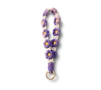 AOKSUNOVA Llavero Pulsera Mujer Llavero Macramé con Diseño de Flores para Llaves