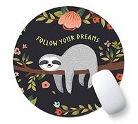 AOKSUNOVA Snuggle - Alfombrilla para ratón (20 x 20 cm), diseño de Kawaii, Color Negro
