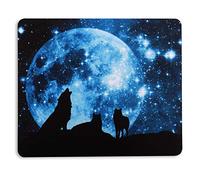 AOKSUNOVA Snuggle - Alfombrilla para ratón (24 x 20 cm), diseño de Lobo