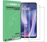AOKUMA Protector de pantalla de vidrio templado para Motorola Moto G57 /G57 Power /G67 Power/G100, 2 unidades, película protectora de, compatible con fundas, inastillable, arañazos