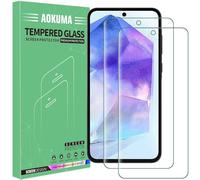 AOKUMA Protector de Pantalla para Samsung Galaxy A55 5G, [2 Unidades] Cristal Templado para Samsung A55 5G Fácil Instalación, Sin Burbujas, Alta Definicion, 9H Dureza, Anti-Arañazos
